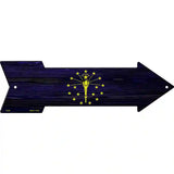 Indiana State Flag Novelty Metal Arrow Sign 17" x 5" (A)