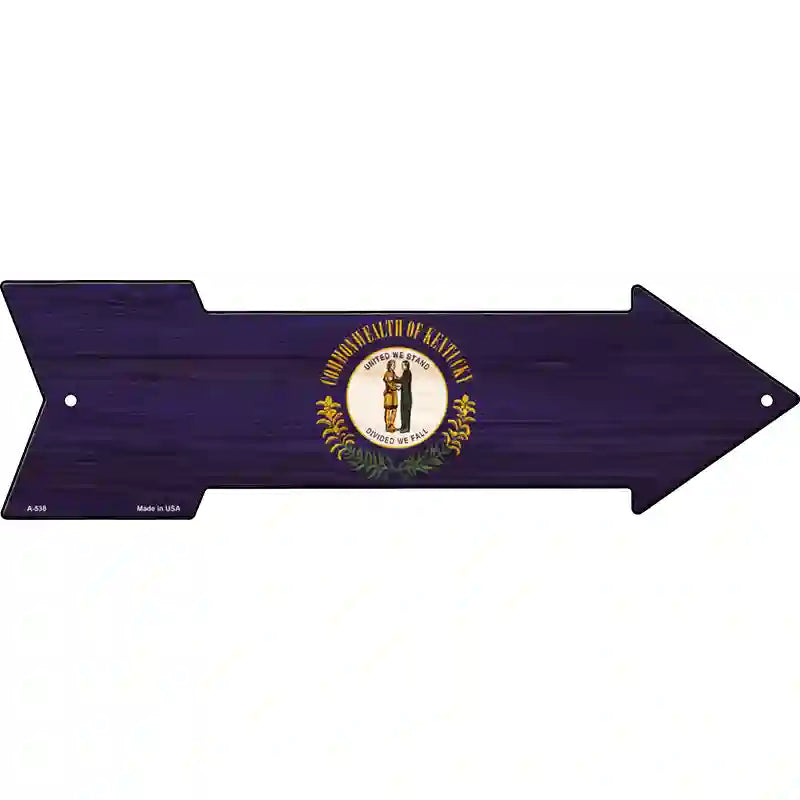 Kentucky State Flag Novelty Metal Arrow Sign 17" x 5" (A)