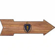 Massachusetts State Flag Novelty Metal Arrow Sign 17" x 5" (A)