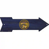 Nebraska State Flag Novelty Metal Arrow Sign 17" x 5" (A)