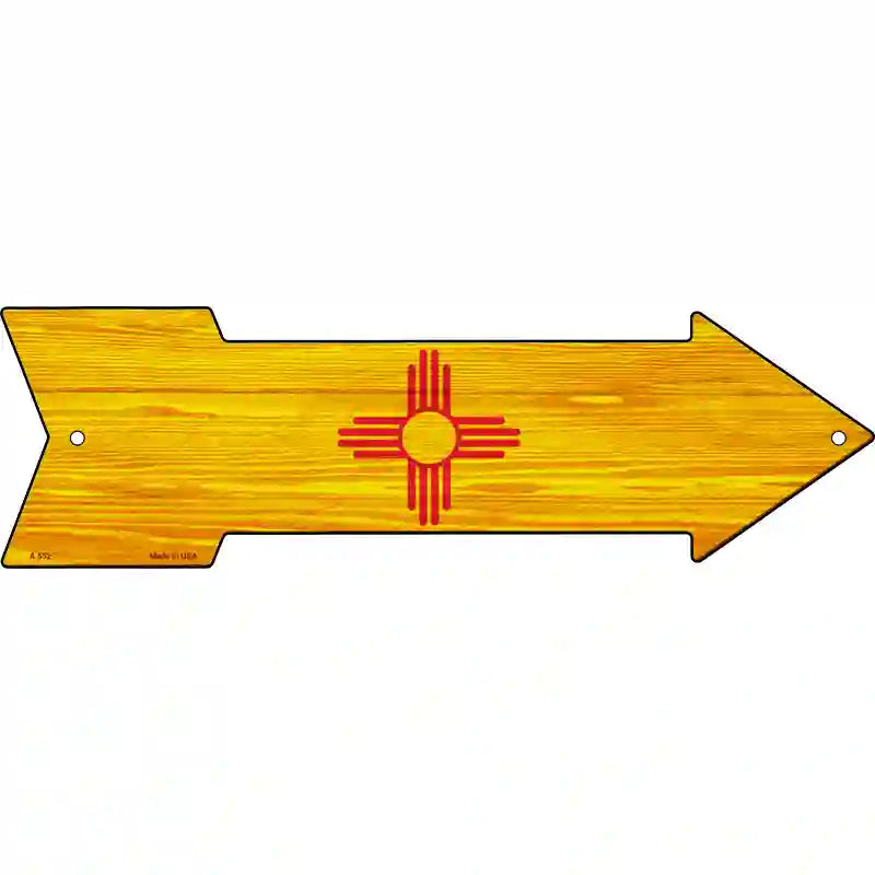 New Mexico State Flag Novelty Metal Arrow Sign 17" x 5" (A)