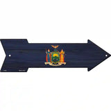 New York State Flag Novelty Metal Arrow Sign 17" x 5" (A)