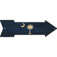 South Carolina State Flag Novelty Metal Arrow Sign 17" x 5" (A)