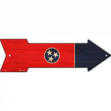 Tennessee State Flag Novelty Metal Arrow Sign 17" x 5" (A)