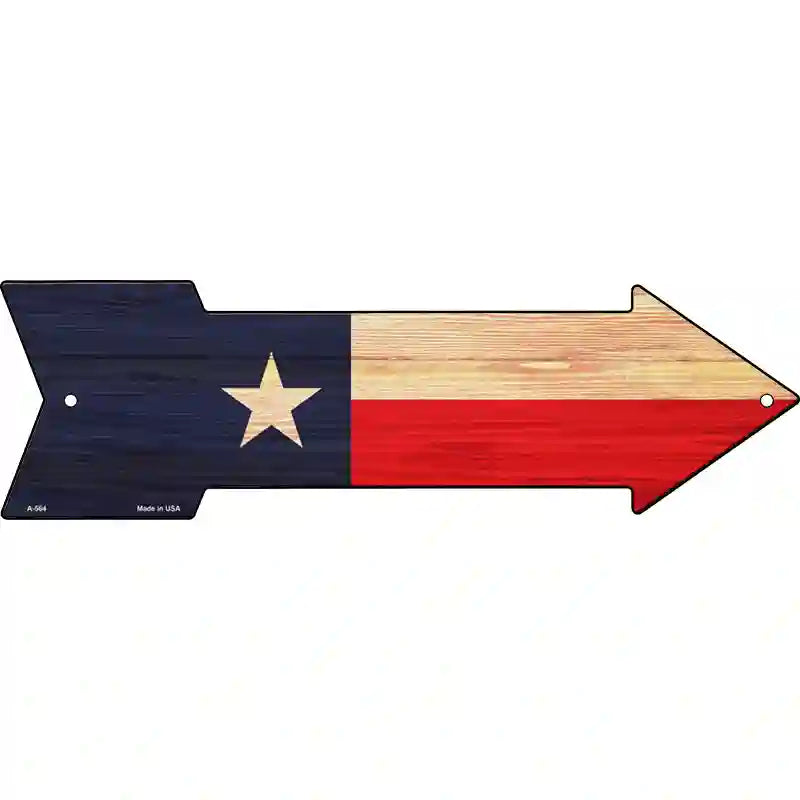 Texas State Flag Novelty Metal Arrow Sign 17" x 5" (A)