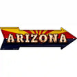 Arizona Bulb Lettering With State Flag Novelty Metal Arrow Sign 17" x 5" (A)