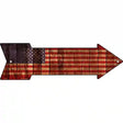 American Flag Novelty Metal Arrow Sign 17" x 5" (A)