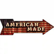 American Made Bulb Letters American Flag Novelty Metal Arrow Sign 17" x 5" (A)