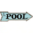 To The Pool Novelty Metal Arrow Sign 17" x 5" (A)