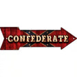 Confederate Bulb Lettering Novelty Metal Arrow Sign 17" x 5" (A)