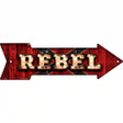 Rebel Bulb Lettering Novelty Metal Arrow Sign 17" x 5" (A)