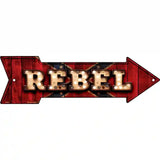 Rebel Bulb Lettering Novelty Metal Arrow Sign 17" x 5" (A)