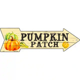 Pumpkin Patch Novelty Metal Arrow Sign 17" x 5" (A)