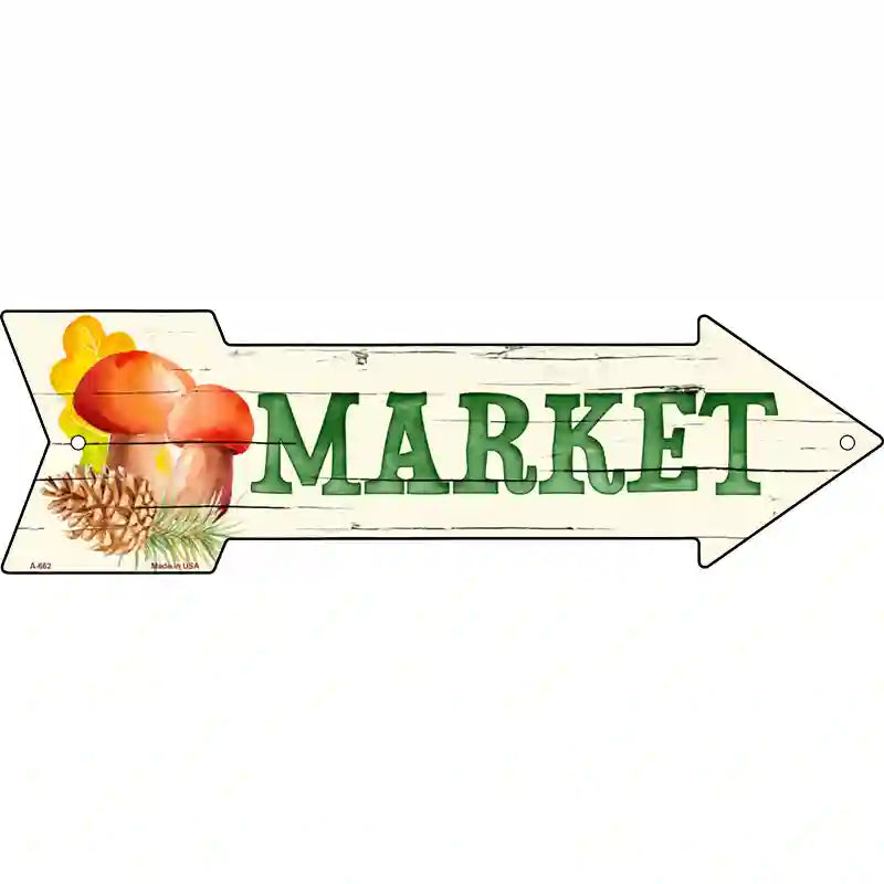 Market Novelty Metal Arrow Sign 17" x 5" (A)