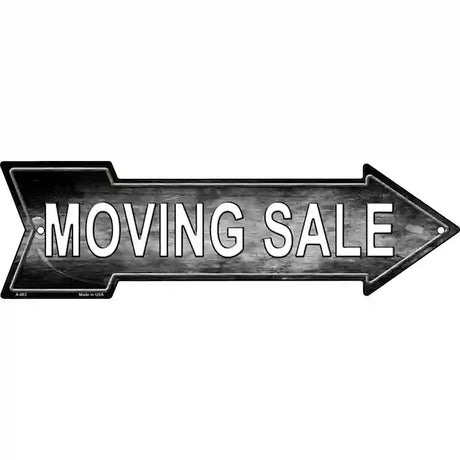 Moving Sale Right Novelty Metal Arrow Sign 17" x 5" (A)