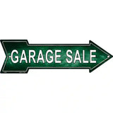 Garage Sale Right Novelty Metal Arrow Sign 17" x 5" (A)