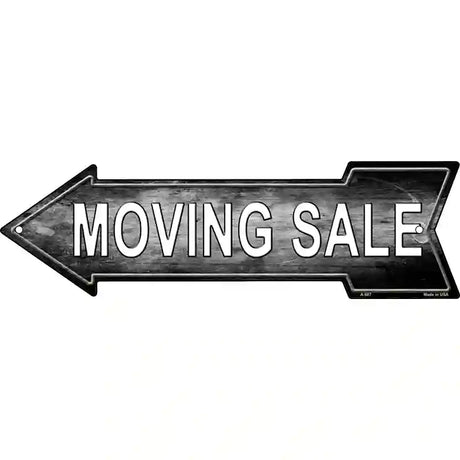 Moving Sale Left Novelty Metal Arrow Sign 17" x 5" (A)