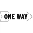 One Way Right Novelty Metal Arrow Sign 17" x 5" (A)