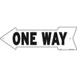 One Way Left Novelty Metal Arrow Sign 17" x 5" (A)