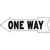 One Way Left Novelty Metal Arrow Sign 17" x 5" (A)