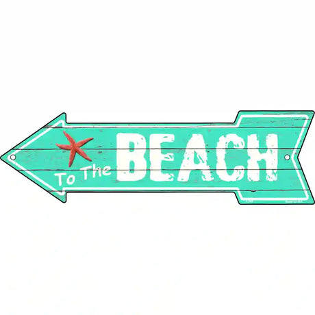 To The Beach Left Novelty Metal Arrow 17" x 5" (A)