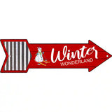 Winter Wonderland Novelty Metal Arrow Sign 17" x 5" (A)