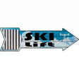 Ski Lift Sky Novelty Metal Arrow Sign 17" x 5" (A)