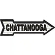 Chattanooga Novelty Metal Arrow Sign 17" x 5" (A)