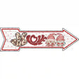 Peace Love Gnomes Hearts Novelty Metal Arrow Sign 17" x 5" (A)