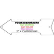 Personalized Design Your Own Custom Novelty Aluminum Arrow Sign | 17" x 5" Left (CUSTOMAL)