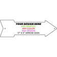 Personalized Design Your Own Custom Novelty Aluminum Arrow Sign | 17" x 5" Right (CUSTOMAR)