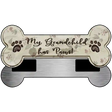 Grandchild Has Paws Novelty Bone Magnet B-004