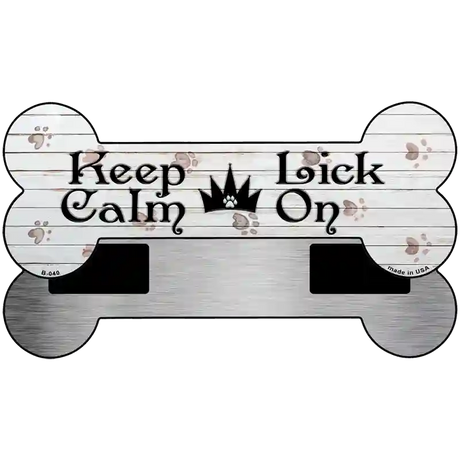 Keep Calm Lick On Novelty Bone Magnet B-040