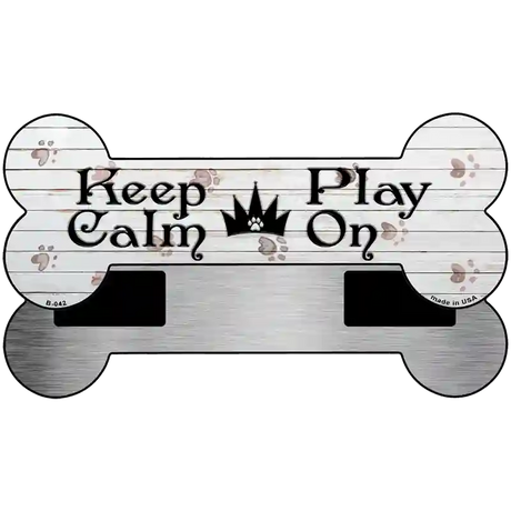 Keep Calm Play On Novelty Bone Magnet B-042