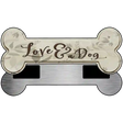 Love And A Dog Novelty Metal Bone Magnet