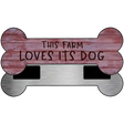 Loves Its Dog Novelty Metal Bone Magnet