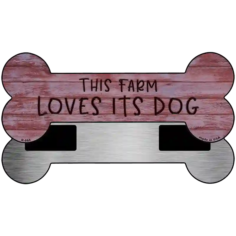 Loves Its Dog Novelty Metal Bone Magnet