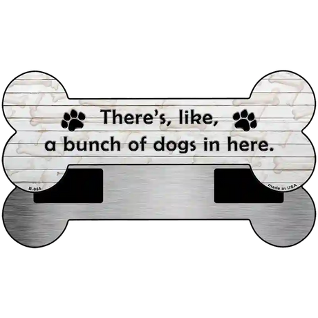 Bunch of Dogs Novelty Metal Bone Magnet