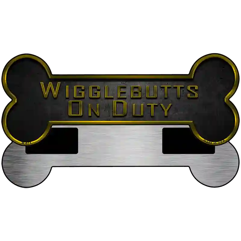 Wigglebutts On Duty Novelty Metal Bone Magnet