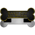 Sassy Cat On Watch Novelty Metal Bone Magnet