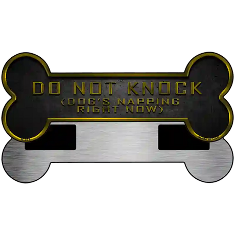 Dont Knock Dogs Napping Novelty Metal Bone Magnet