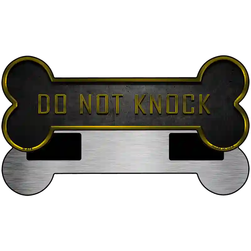 Do Not Knock Novelty Metal Bone Magnet