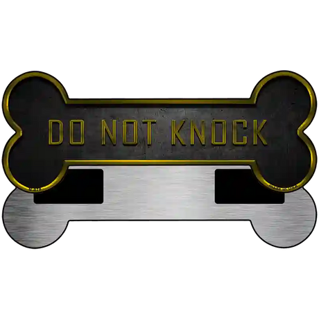 Do Not Knock Novelty Metal Bone Magnet