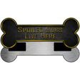 Spoiled Dogs Live Here Novelty Metal Bone Magnet