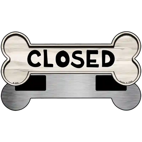 Closed Novelty Metal Bone Magnet