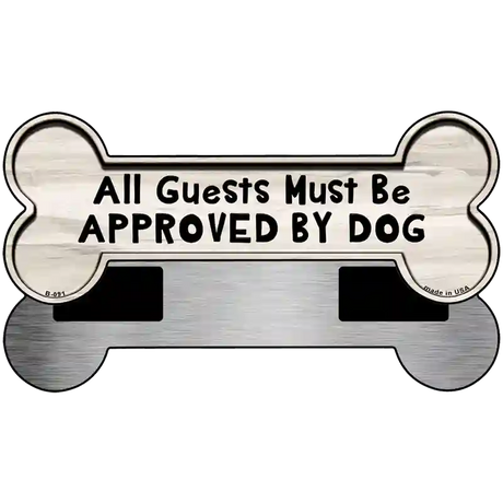 Approved By Dog Novelty Metal Bone Magnet