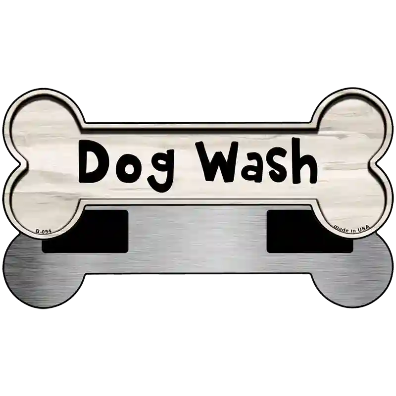 Dog Wash Novelty Metal Bone Magnet