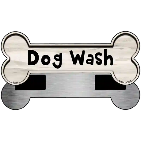 Dog Wash Novelty Metal Bone Magnet