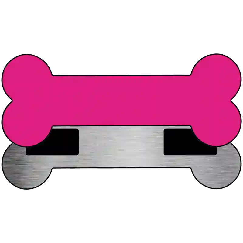 Pink Novelty Metal Bone Magnet