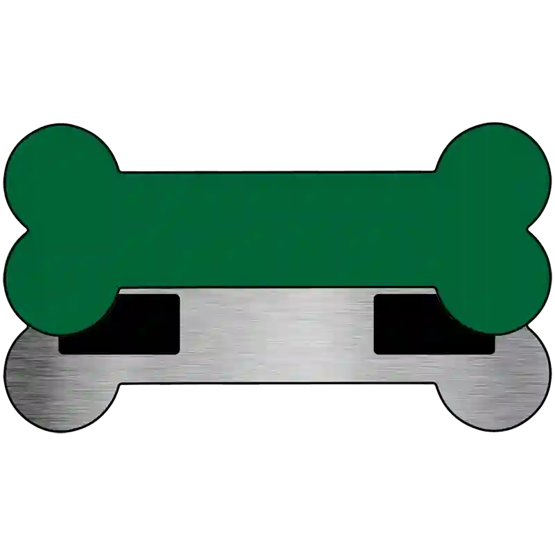 Green Novelty Metal Bone Magnet